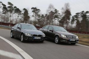 BMW 316d, Mercedes C 180 CDI, Seitenansicht