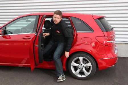 Mercedes B-Klasse, Rcksitz, Aussteigen
