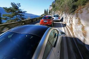 Mini Coupé, Peugeot RCZ, VW Beetle, Heckansicht