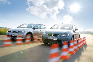 Seat León 1.4 TSI, VW Golf 1.4 TSI, Frontansicht
