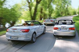 Audi A5 2.0 TFSI Cabrio, BMW 320i Cabrio, Opel Cascada 1.6 SIDI Turbo, Heck