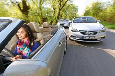 Audi A5 2.0 TFSI Cabrio, BMW 320i Cabrio, Opel Cascada 1.6 SIDI Turbo, Front