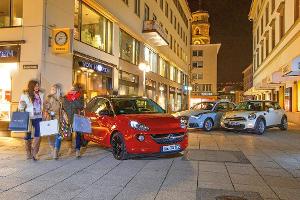 Opel Adam 1.4 ECOFLEX, Audi A1 1.2 TSI, Mini One, Frontansicht