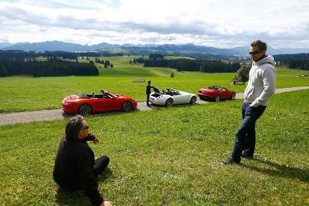 Wiesmann Roadster MF4-S, Porsche 911 Carrera S Cabriolet, Jaguar F-Type V8 S