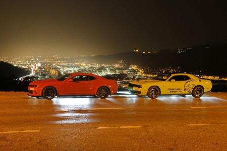 Dodge Challenger SRT Hellcat, Geiger-Camaro Z/28, Seitenansicht