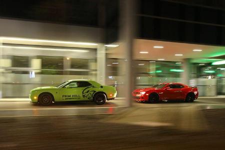 Dodge Challenger SRT Hellcat, Geiger-Camaro Z/28, Seitenansicht