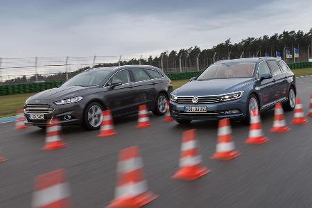Ford Mondeo Turnier 2.0 TDCI, VW Passat Variant 2.0 TDI, Bremstest
