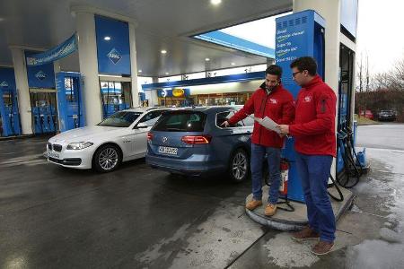 VW Passat Variant 2.0 TDI, BMW 518d Touring,