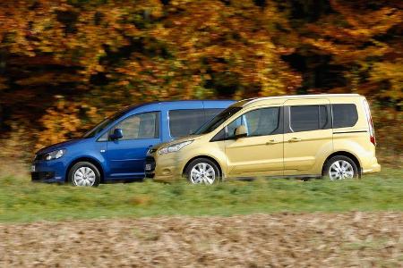 Ford Tourneo Connect, VW Caddy, Seitenansicht