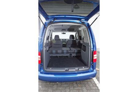 VW Caddy, Kofferraum