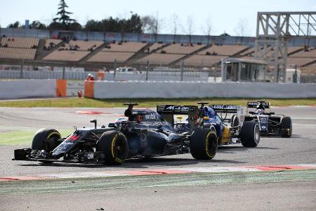 Alonso, Nasr & Palmer - McLaren, Sauber & Renault - Formel 1-Test - Barcelona - 3. Mrz 2016