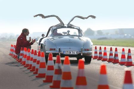 Mercedes 300 SL, Heckansicht, Flügeltüren