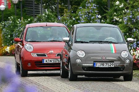 Fiat 500 1.2 vs. Nissan Micra 1.2