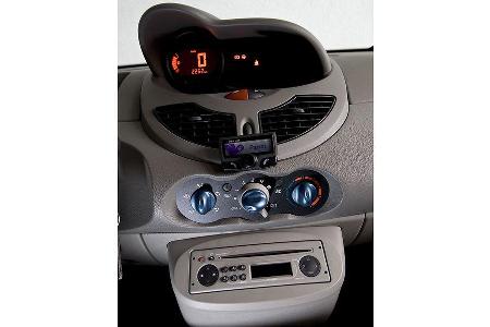 Verspielte Formen in der Mittelkonsole.