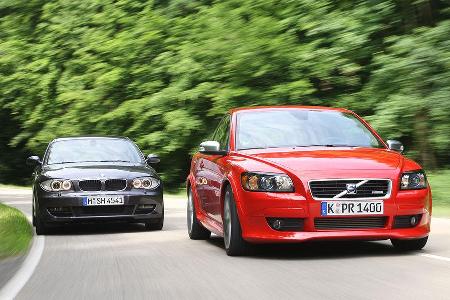 BMW 120d Coupé und Volvo C30 D5