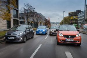Hyundai i10, Renault Twingo, Smart Forfour, VW Up