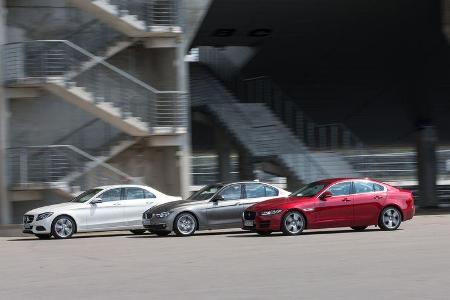 BMW 320d, Jaguar XE 20d, Mercedes C 250 d