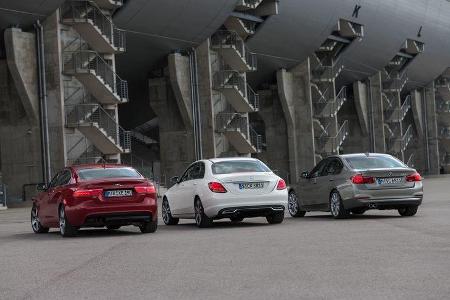 BMW 320d, Jaguar XE 20d, Mercedes C 250 d