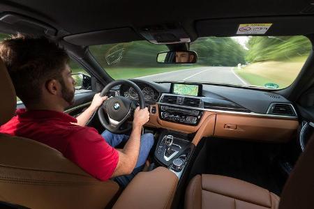 BMW 320d, Cockpit, Fahrersicht