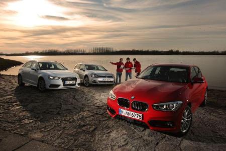 Audi A3 Sportback 1.6 TDI Ultra, BMW 116d, VW Golf 1.6 TDI,