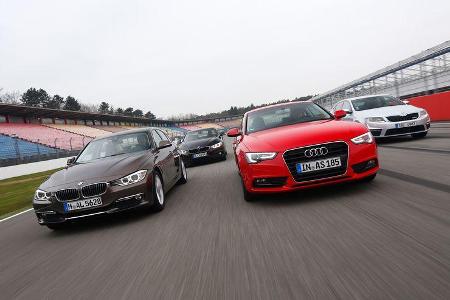 Audi A5 2.0 TDI, BMW 320d, BMW 420d, Skoda Octavia RS 2.0 TDI