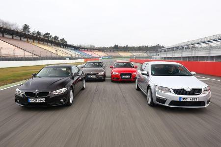 Audi A5 2.0 TDI, BMW 320d, BMW 420d, Skoda Octavia RS 2.0 TDI