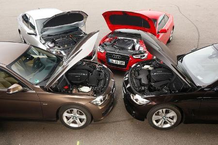 Audi A5 2.0 TDI, BMW 320d, BMW 420d, Skoda Octavia RS 2.0 TDI