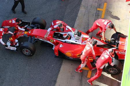 Kimi Rikknen - Ferrari - Barcelona - Formel 1-Test - 1. Mrz 2016
