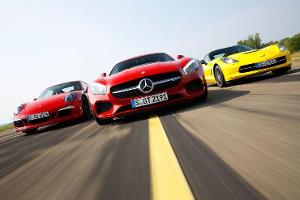 Chevrolet Corvette Stingray, Mercedes-AMG GT, Porsche 911 Carrera GTS
