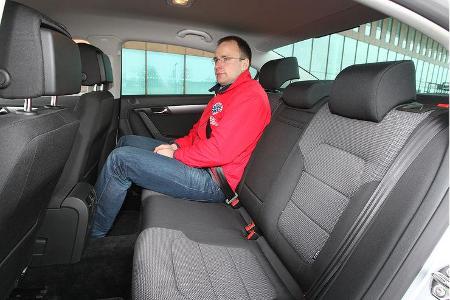 VW Passat 1.6 TDI Bluemotion, Rücksitze