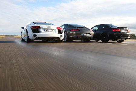 Audi R8, BMW M3, Porsche 911