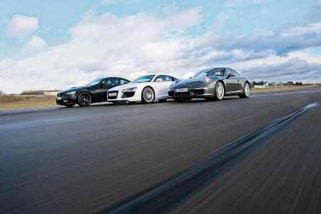 Audi R8, BMW M3, Porsche 911
