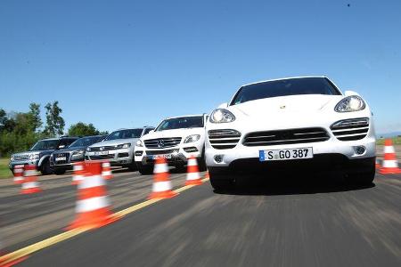 Audi Q7, Land Rover Discovery, Mercedes ML, Porsche Cayenne, VW Touareg