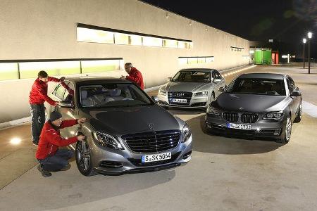 Mercedes S 500 4Matic, Audi A8 4.0 TFSI Quattro, BMW 750i
