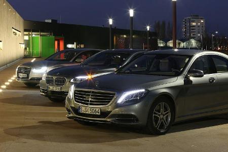 Mercedes S 500 4Matic, Audi A8 4.0 TFSI Quattro, BMW 750i