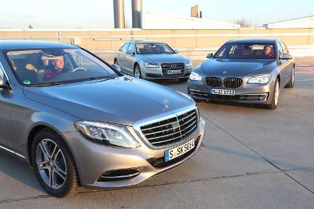 Mercedes S 500 4Matic, Audi A8 4.0 TFSI Quattro, BMW 750i