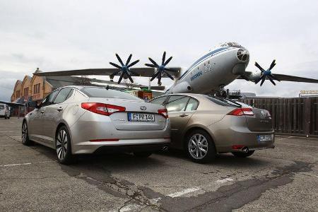 Kia Optima 1.7 CRDi Spirit, Renault Laguna Energy dCi 150, Heck