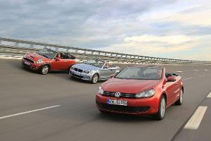 Vergleichstest VW Golf Cabrio, mini Cooper S Cabrio, BMW 1er Cabrio