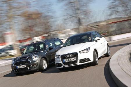 Audi A1 Sportback 2.0 TDI Ambition, Mini Cooper SD Clubman, Front