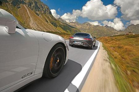 Mercedes-AMG GT, Porsche 911 Carrera GTS, Impression
