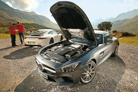 Mercedes-AMG GT, Porsche 911 Carrera GTS, Impression