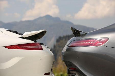 Mercedes-AMG GT, Porsche 911 Carrera GTS, Heckspoiler