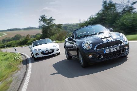 Mazda MX-5 2.0 MZR, Mini Cooper S Roadster, Frontansicht