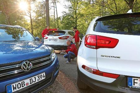 Kia Sportage, Nissan Qashqai, VW Tiguan, Test, Redakteure