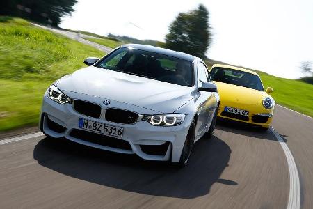 BMW M4, Porsche 911 Carrera S, Frontansicht