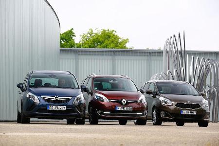 Kia Carens 1.7 CRDi, Opel Zafira Tourer 2.0 CDTi, Renault Grand Scnic dCi 130