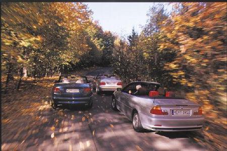 BMW 320 Ci Cabrio, Mercedes CLK 200 Kompressor Cabrio, Volvo C70 2.0 T Cabrio