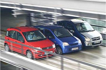 Fiat Panda, Daihatsu Cuore und Opel&nbsp;Agila