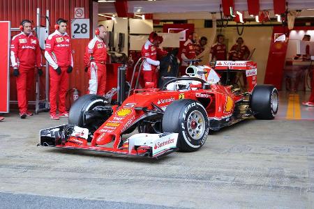 Sebastian Vettel - Ferrari - Formel 1-Test - Barcelona - 4. Mrz 2016