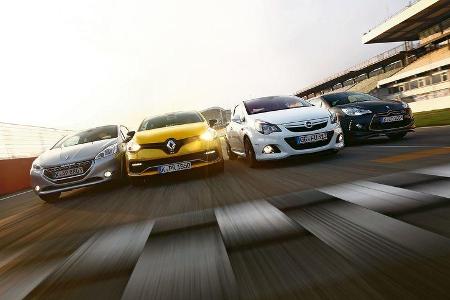 Opel Corsa OPC Nürburgring Edition Renault Clio R.S., Peugeot 208 GTi, Citroën DS3 Racing Edition 2013